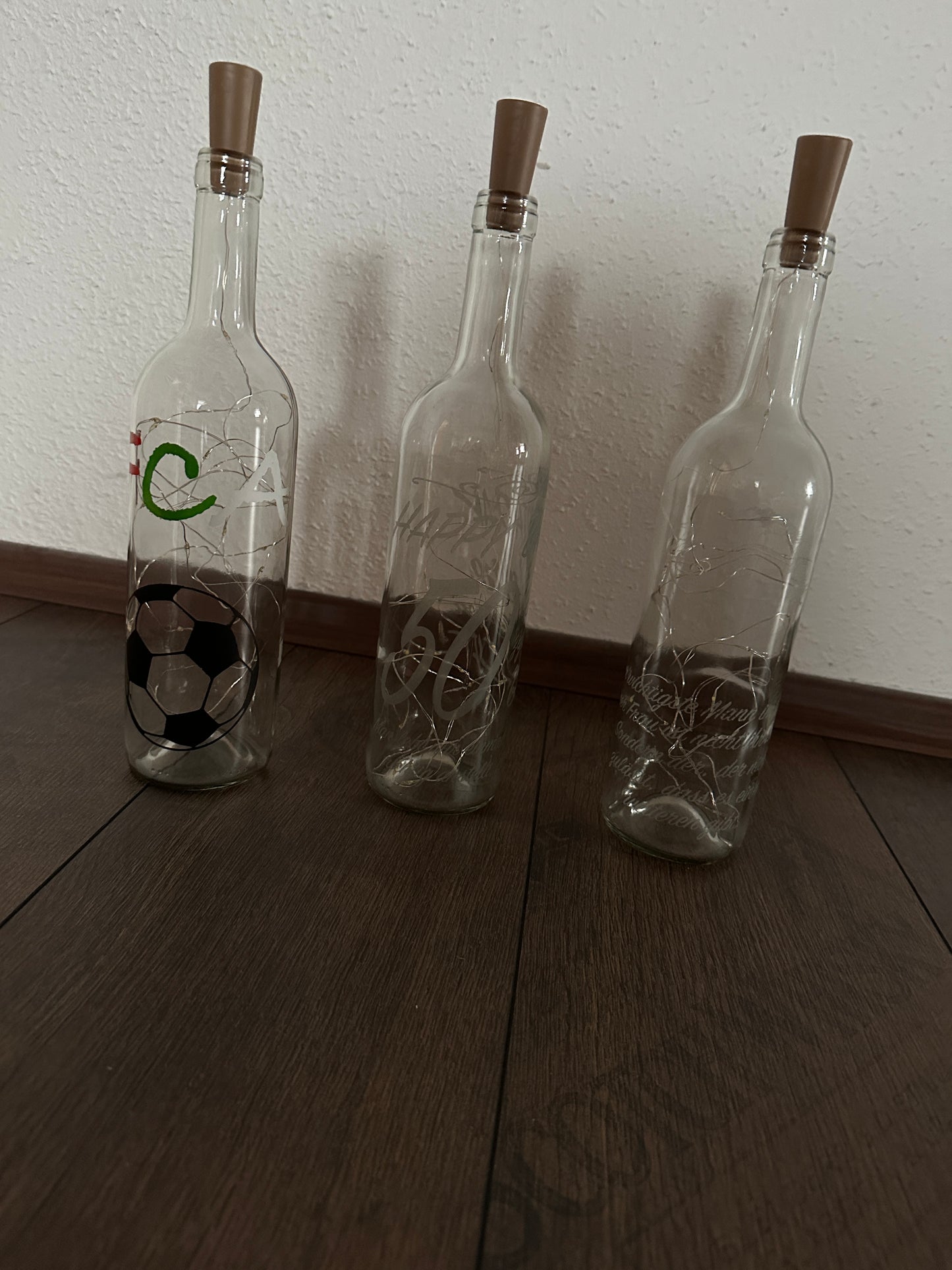 Flaschen mit LED-Beleuchtung
