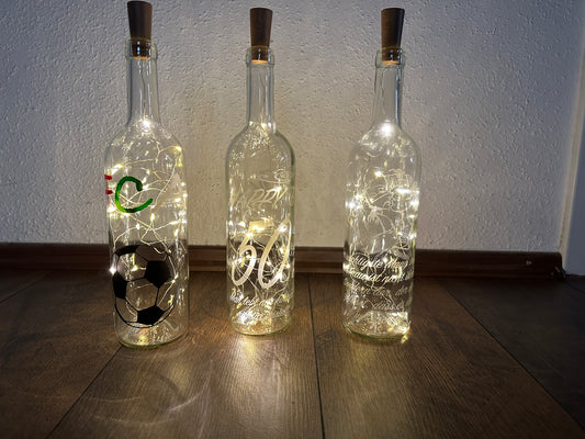 Flaschen mit LED-Beleuchtung