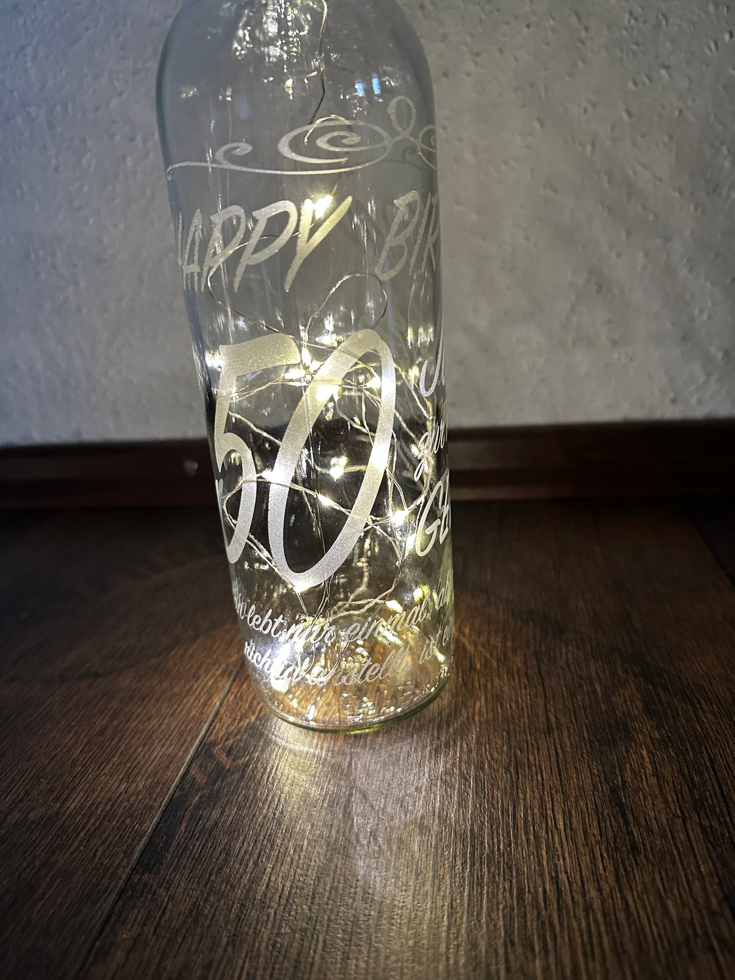 Flaschen mit LED-Beleuchtung