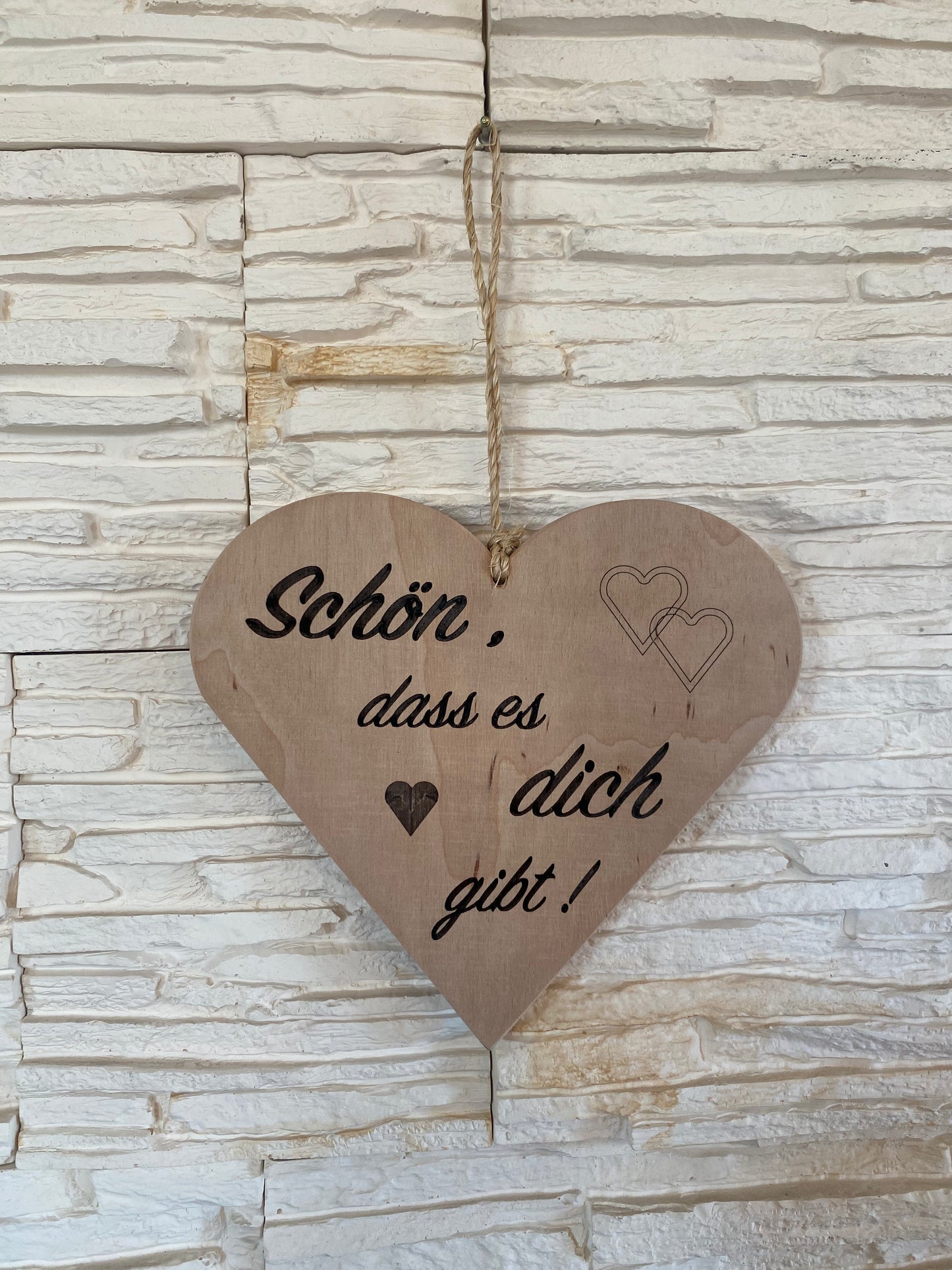 Holzherz zum Aufhängen
