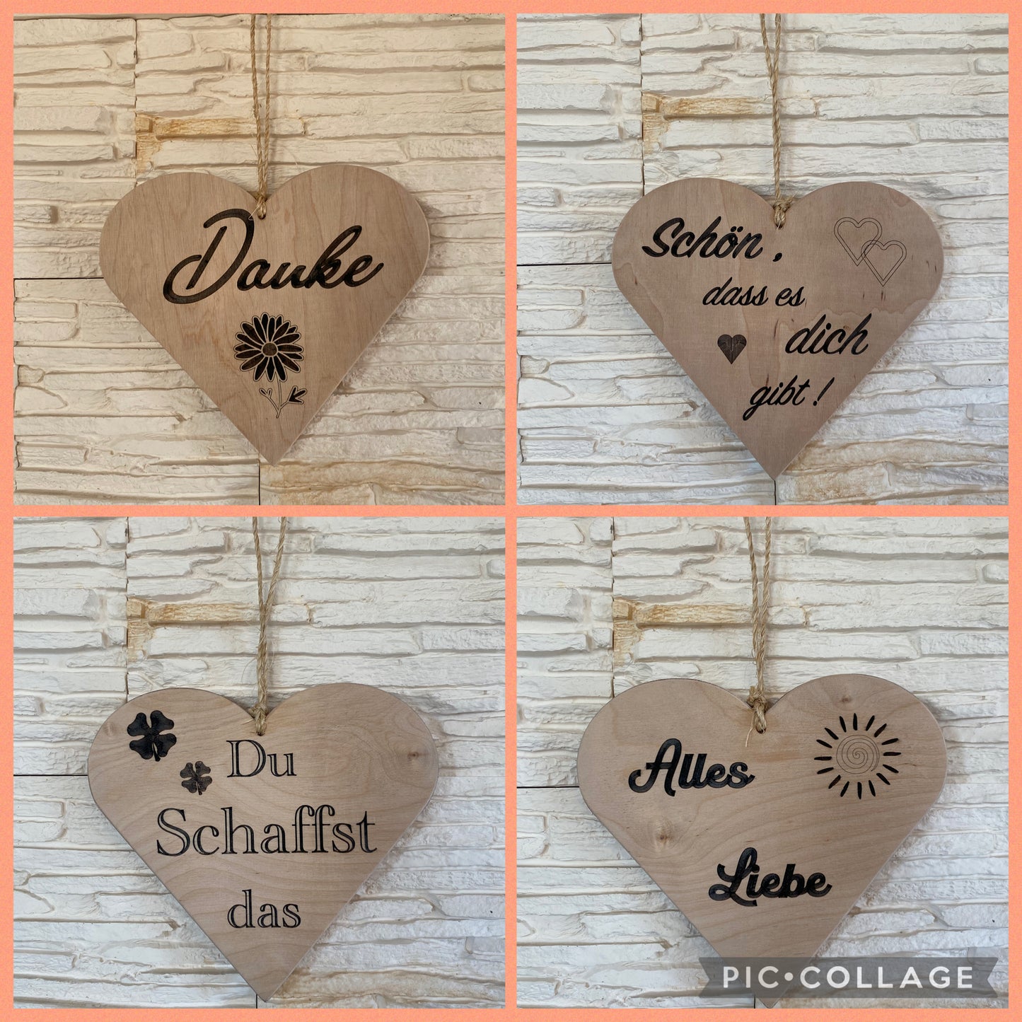 Holzherz zum Aufhängen